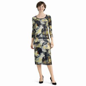 Philosophy XS Tropical Print Stretchy Midi Dress